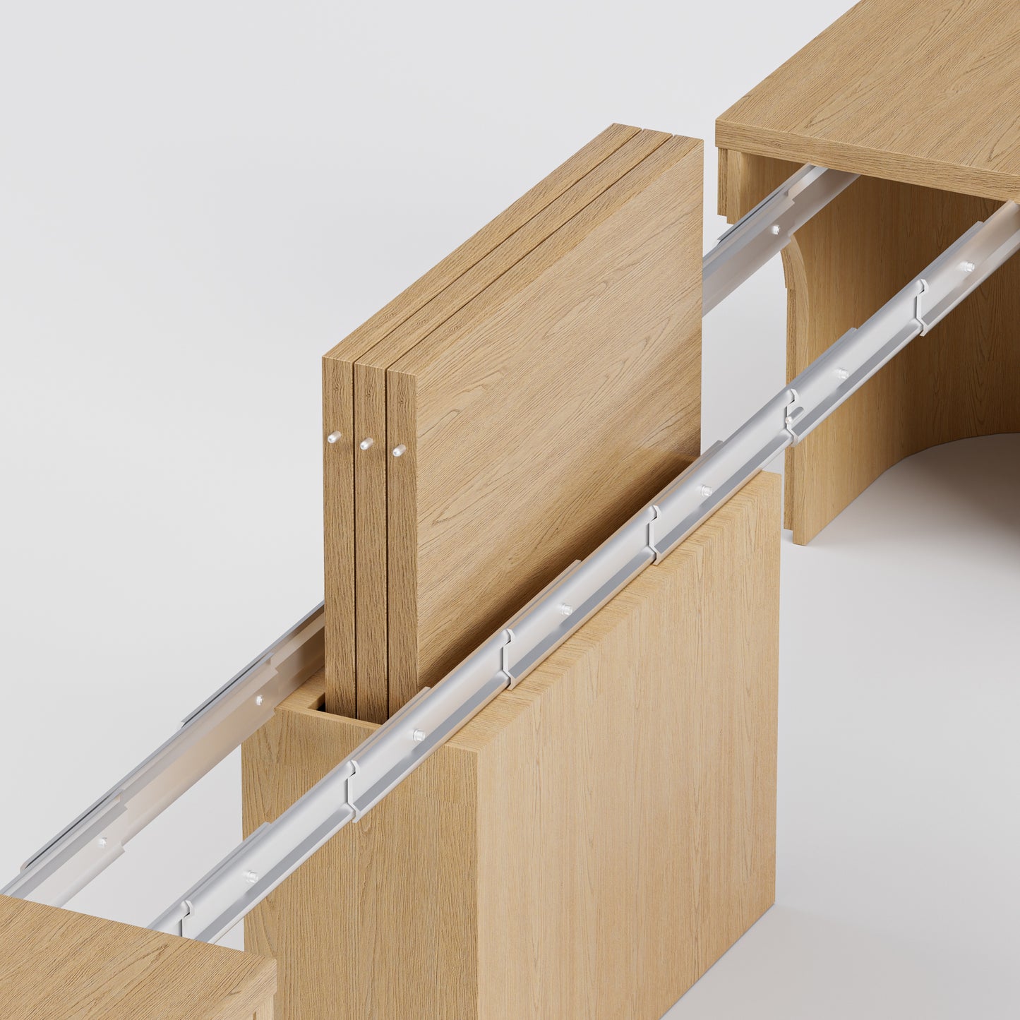 C001 OAK VENEER EXTENDABLE BENCH