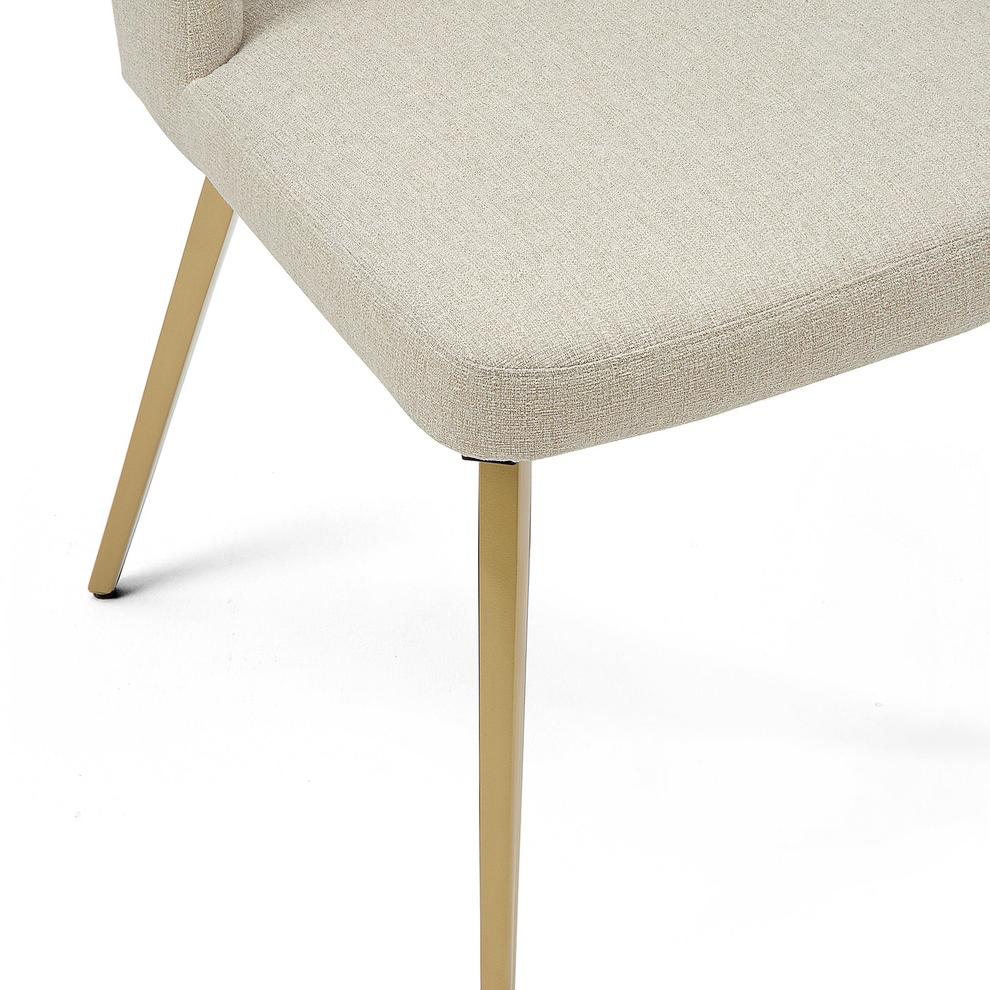 DC15 Set of 2 Fabric Dining Chair with Gold Base