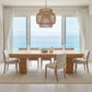 47 in-105 in Extendable Wood Dining Room Table for 4-8 People