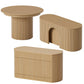 T001 OAK VENEER EXTENDABLE DINING TABLE & SET