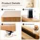 Electric Height Adjustable Standing Desk with 360° Rotating Side Table