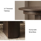 T001 OAK VENEER EXTENDABLE DINING TABLE & SET, DARK BROWN