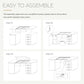 AH AXIOS HMOE Makeup Vanity Desk with Mirror and 3-Color Lights