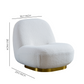 C601 Designer Boucle Swivel Barrel Chair