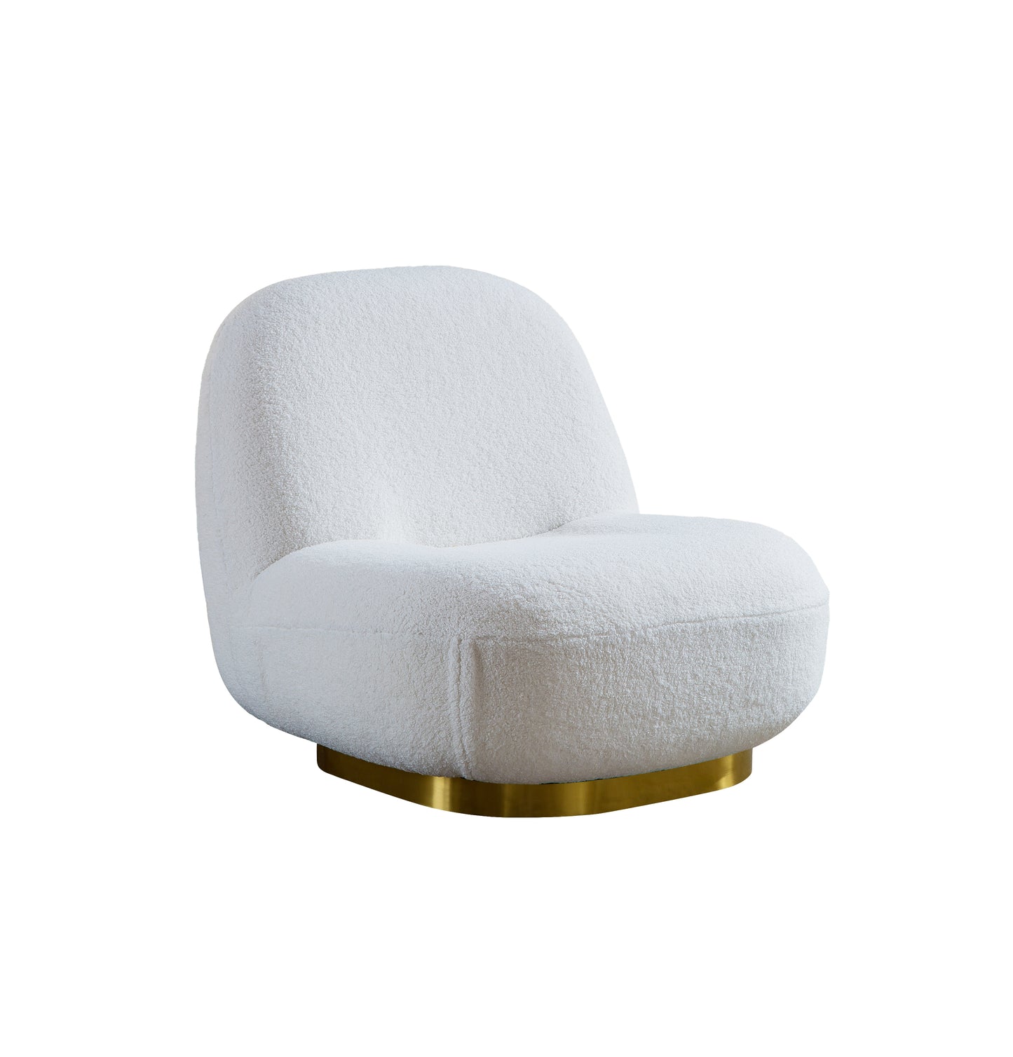 C601 Designer Boucle Swivel Barrel Chair