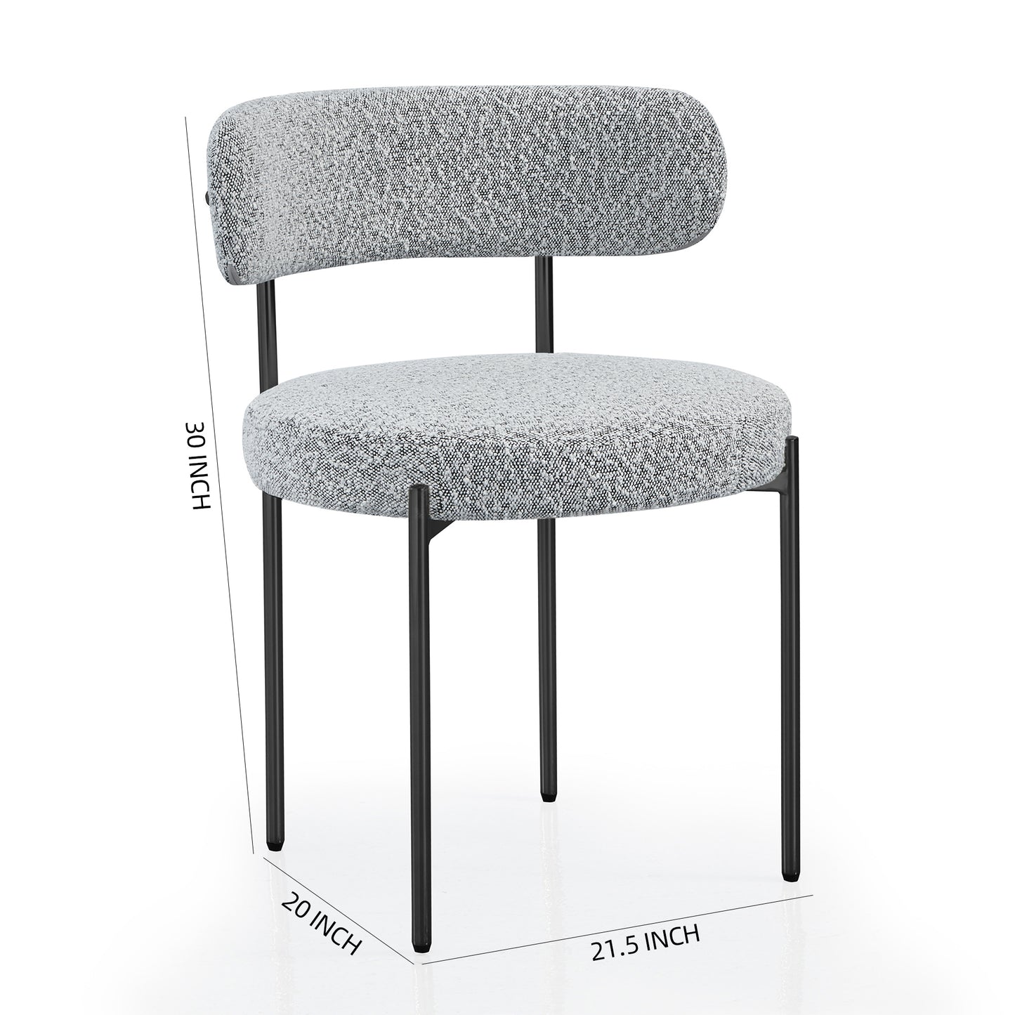 DC01 Stylish Granule Fabric Chairs Set of 2