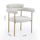 DC02 Set of 2 Granule Fabric Dining Chairs with Brushed Gold/ Black Base