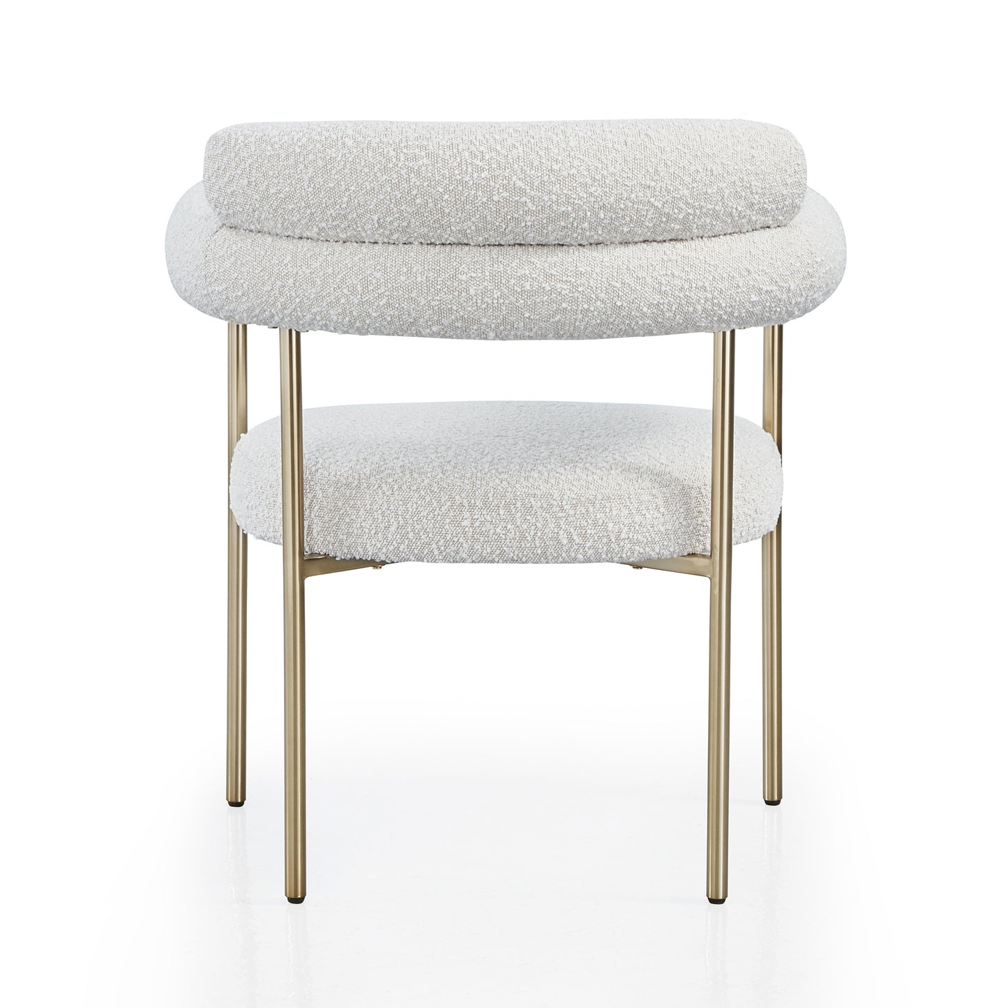 DC02 Set of 2 Granule Fabric Dining Chairs with Brushed Gold/ Black Base