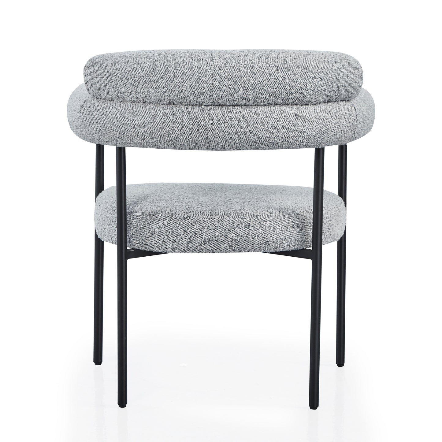 DC02 Set of 2 Granule Fabric Dining Chairs with Brushed Gold/ Black Base