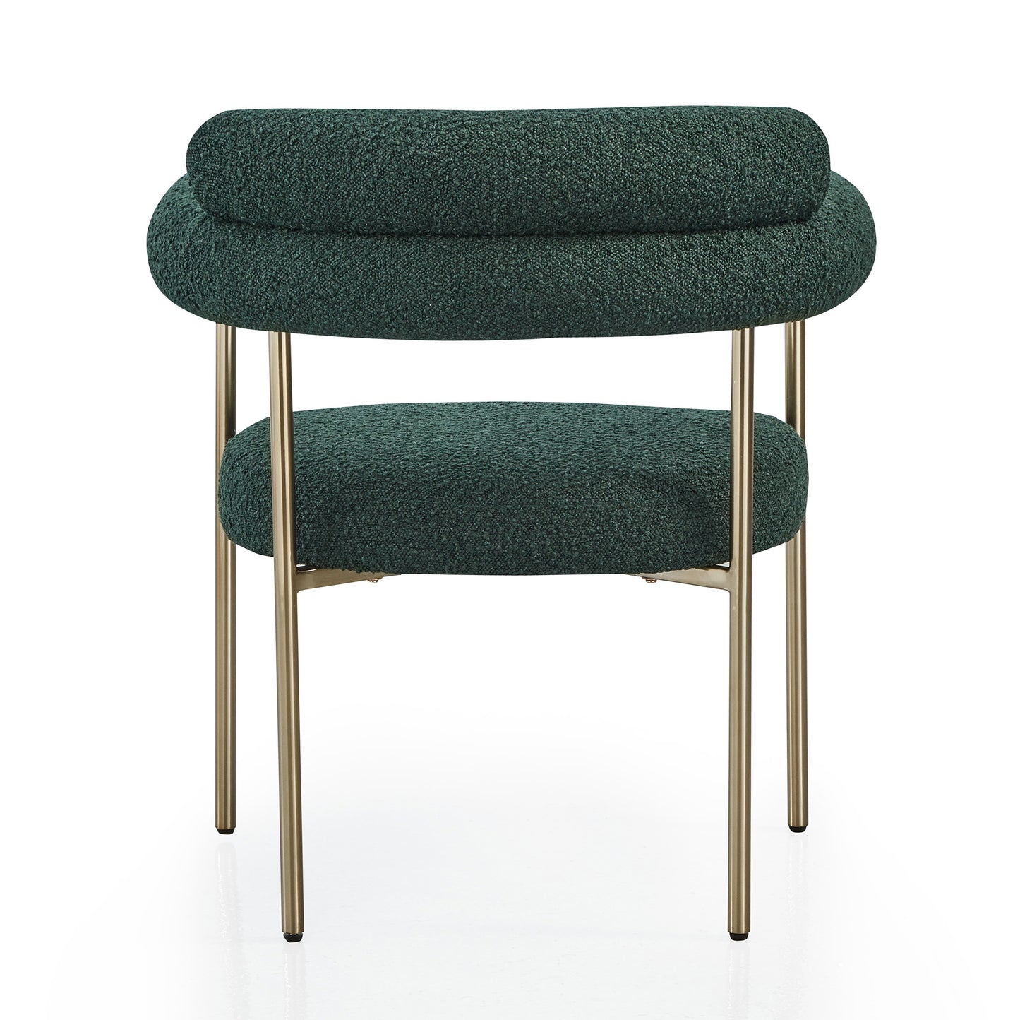 DC02 Set of 2 Granule Fabric Dining Chairs with Brushed Gold/ Black Base