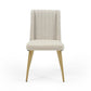 DC15 Set of 2 Fabric Dining Chair with Gold Base