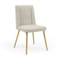 DC15 Set of 2 Fabric Dining Chair with Gold Base