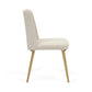 DC15 Set of 2 Fabric Dining Chair with Gold Base