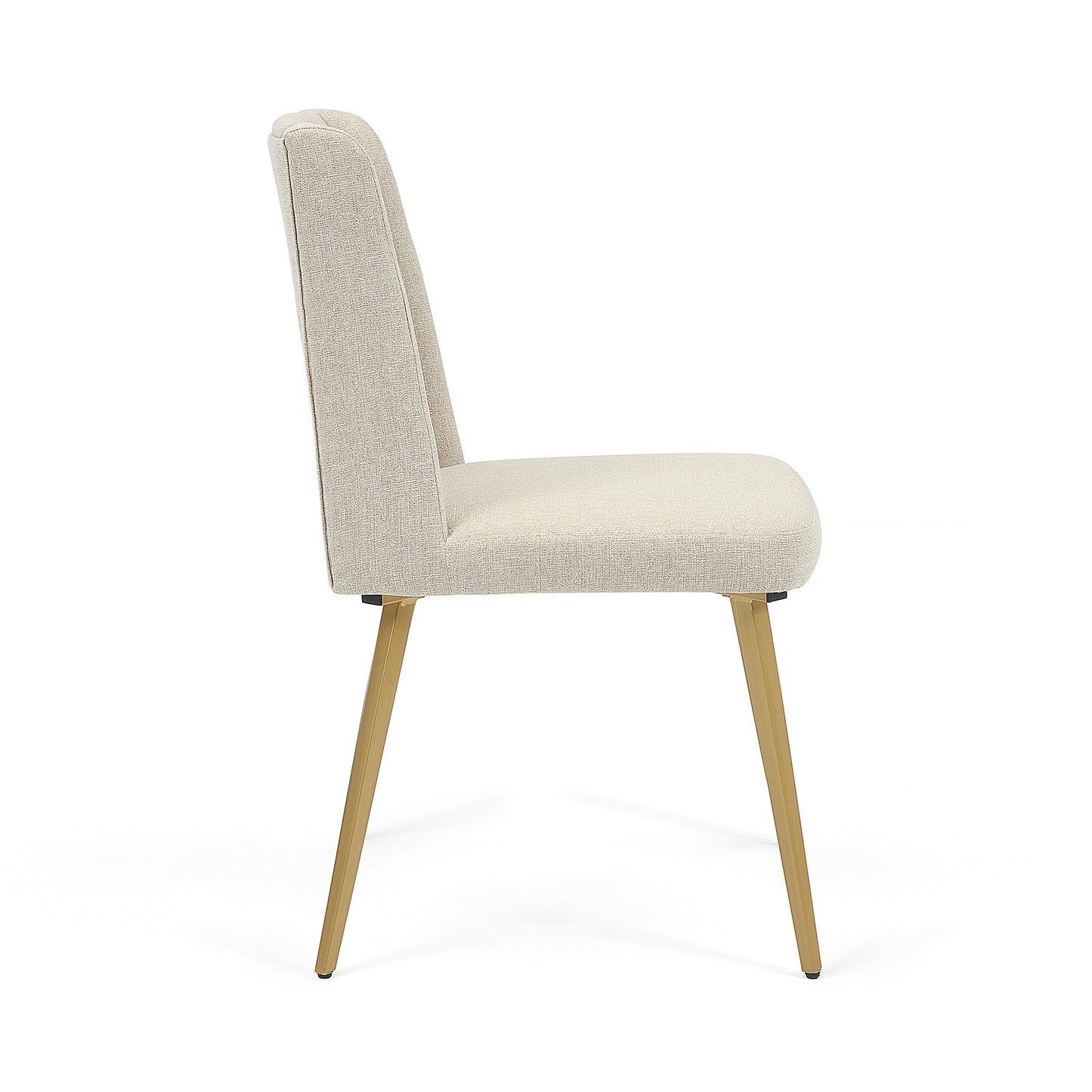 DC15 Set of 2 Fabric Dining Chair with Gold Base
