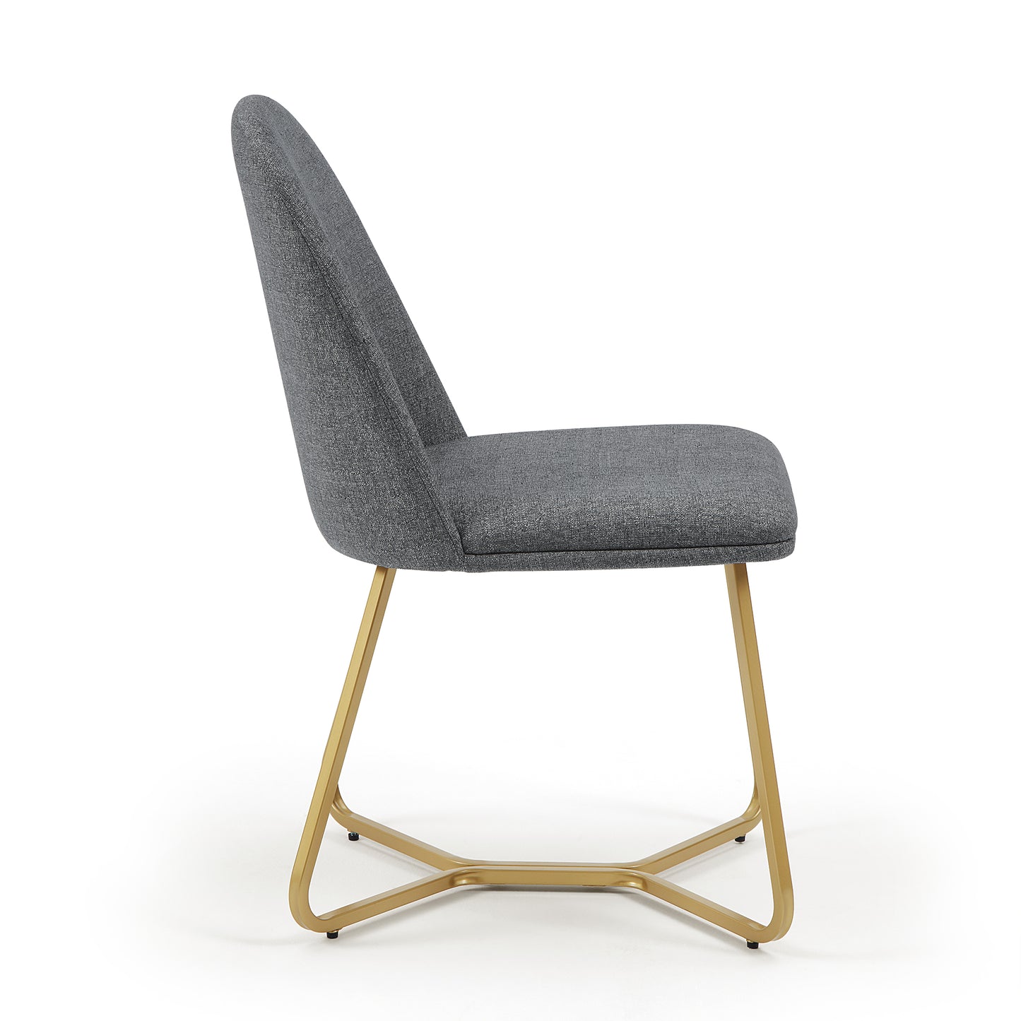 DC20 Set of 2 Fabric Dining Chairs with Brushed Gold Base