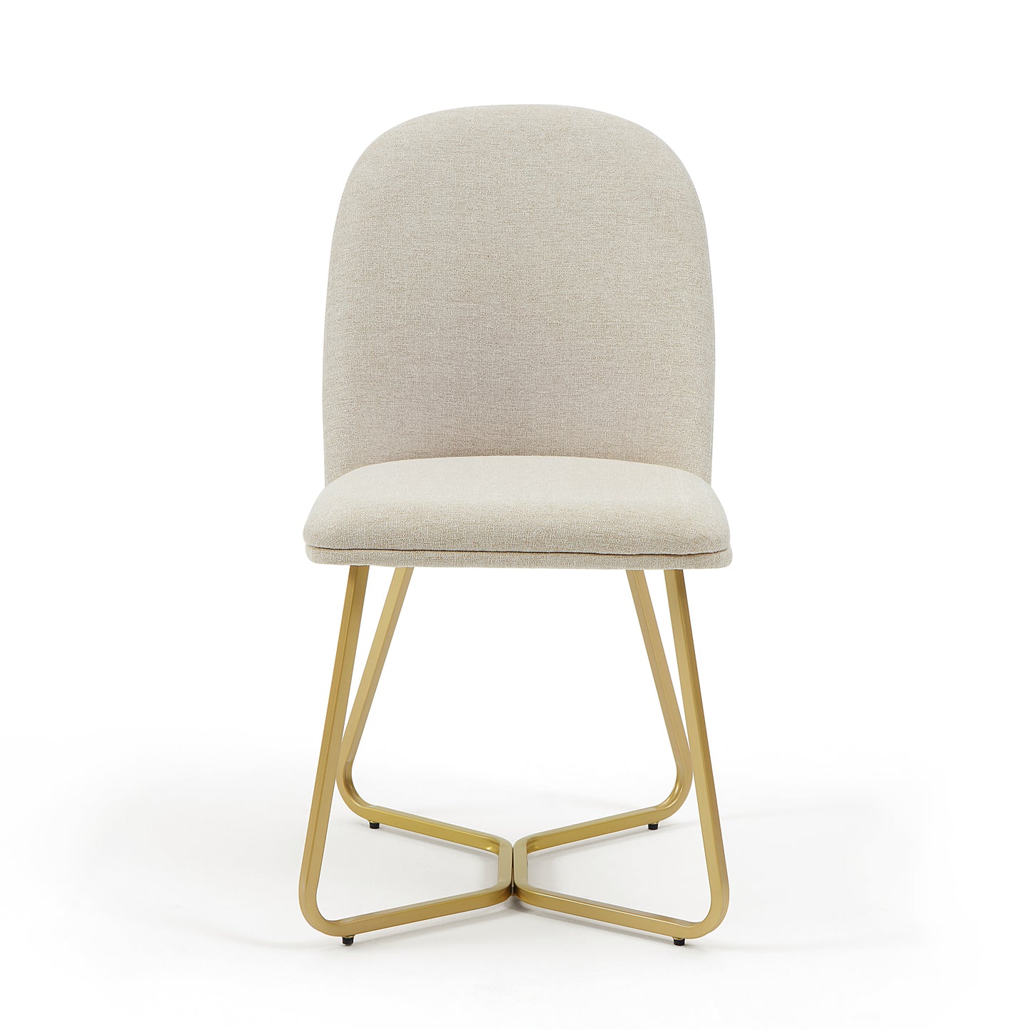 DC20 Set of 2 Fabric Dining Chairs with Brushed Gold Base