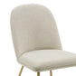 DC20 Set of 2 Fabric Dining Chairs with Brushed Gold Base
