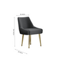 DC58 Set of 2 Elegant Dining Chair with Gold Finish Base