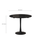 DT90 Printed Marble/ Metal Top Dining Table