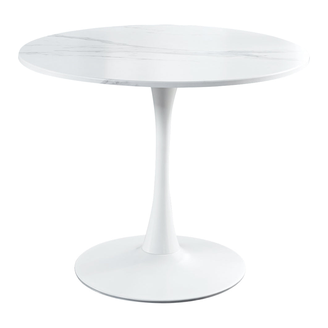DT90 Printed Marble/ Metal Top Dining Table