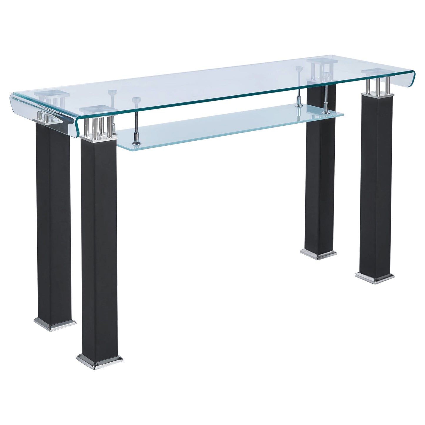 JD2 Modern Console Table with Tempered Glass