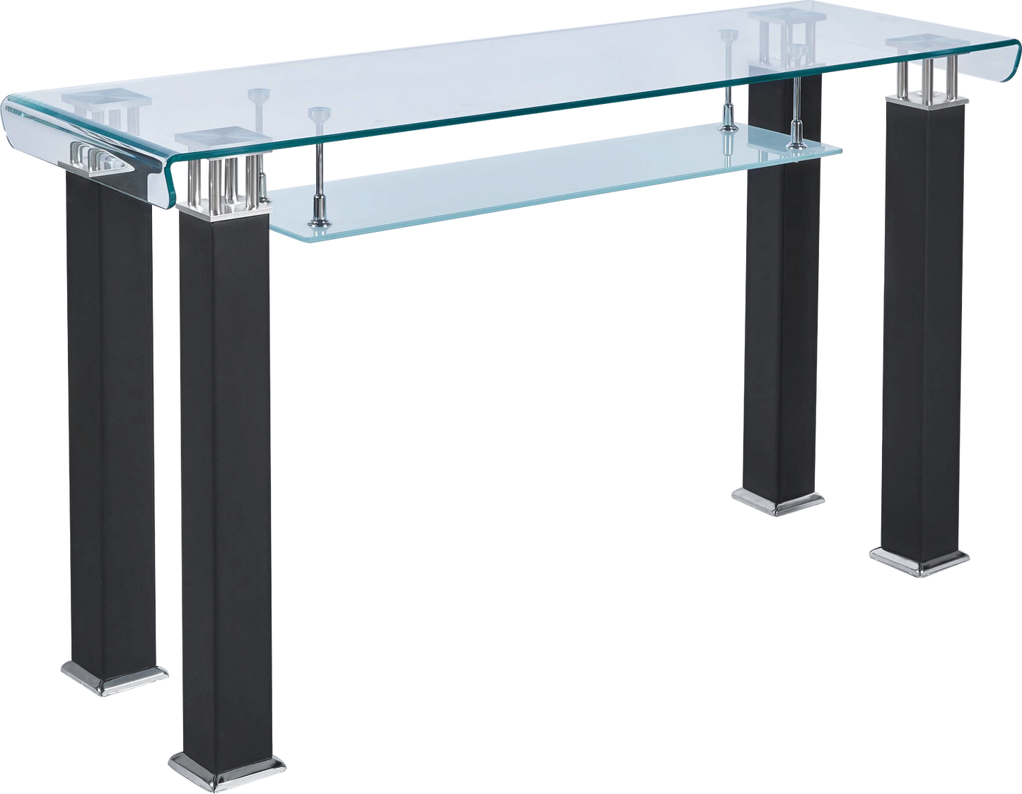 JD2 Modern Console Table with Tempered Glass
