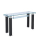JD2 Modern Console Table with Tempered Glass