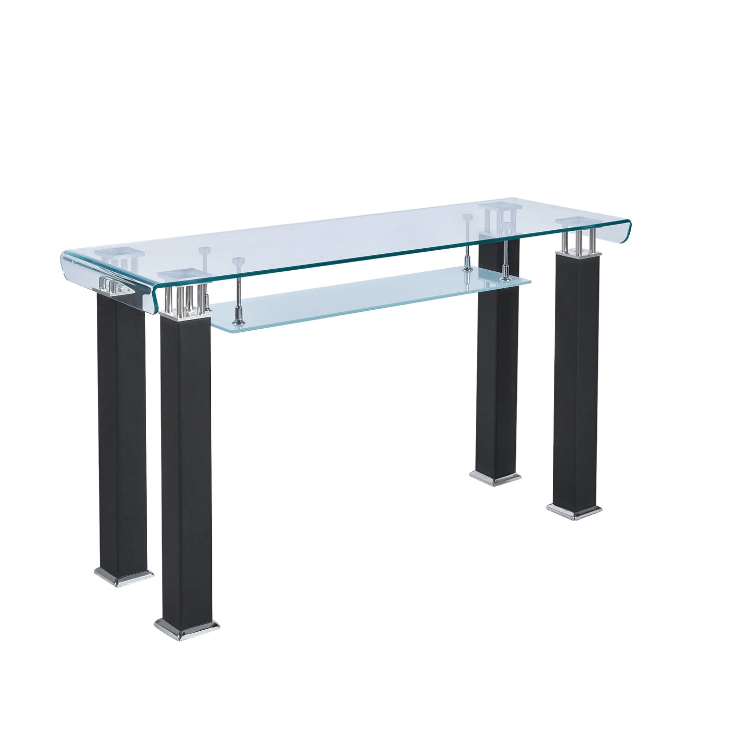 JD2 Modern Console Table with Tempered Glass