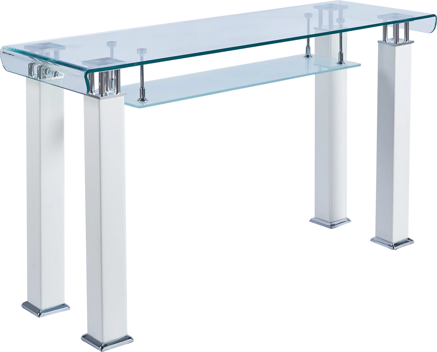 JD2 Modern Console Table with Tempered Glass