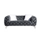 8037 Modern Velvet Loveseat/ Sofa with Wood Frame and Metal Legs