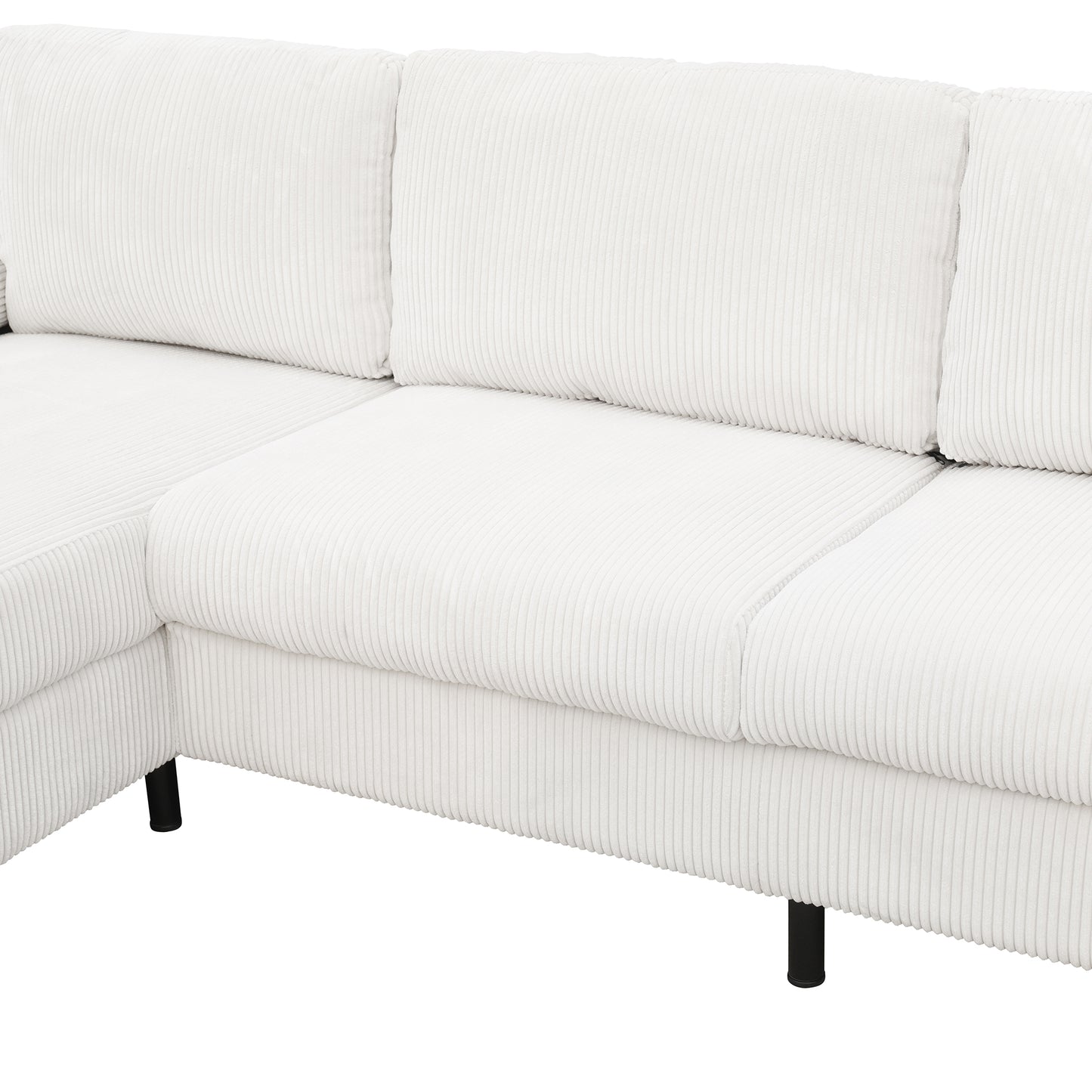 LSEC8036 Corduroy Left Corner Sectional Sofa