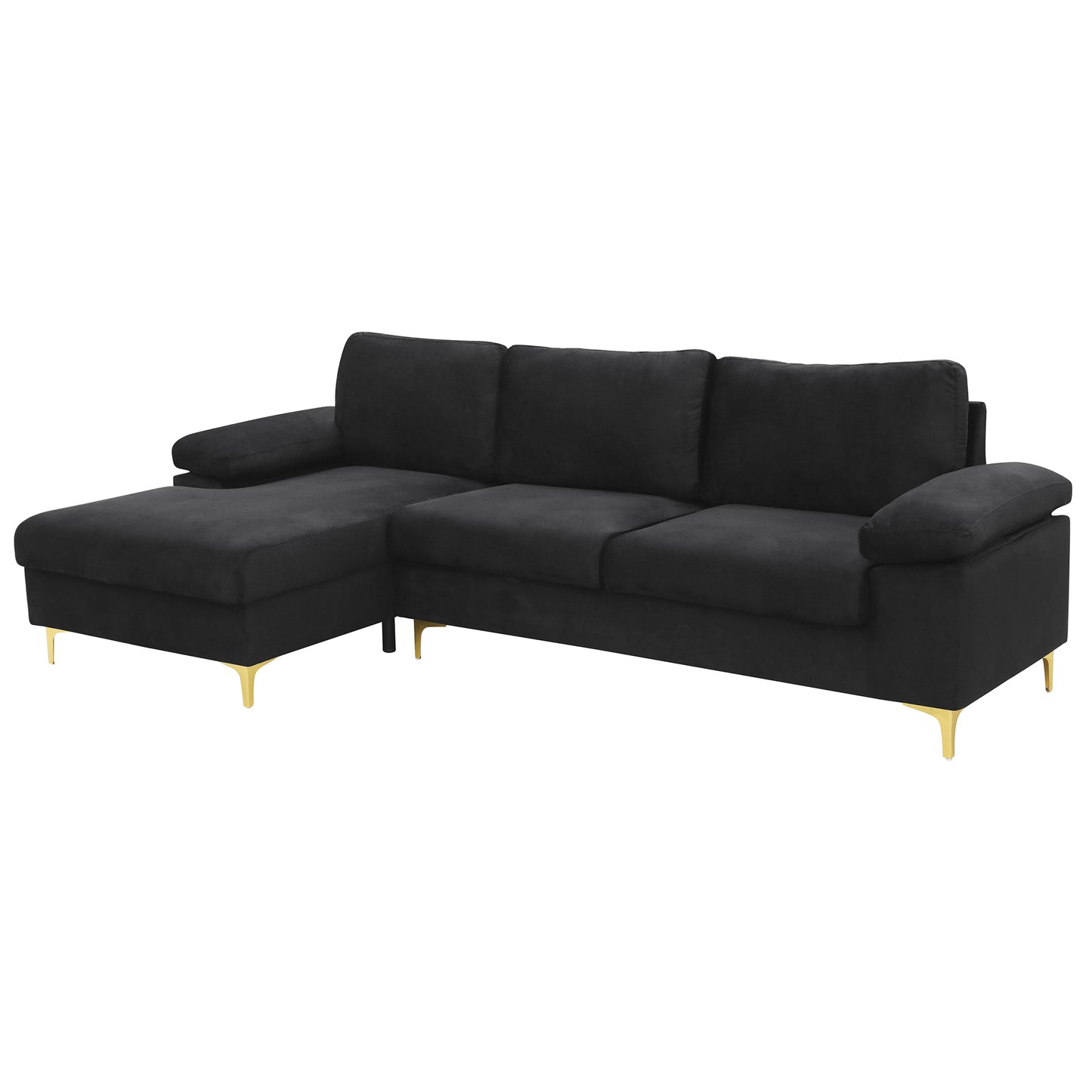 LSEC8036 Corduroy Left Corner Sectional Sofa