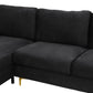 LSEC8036 Corduroy Left Corner Sectional Sofa