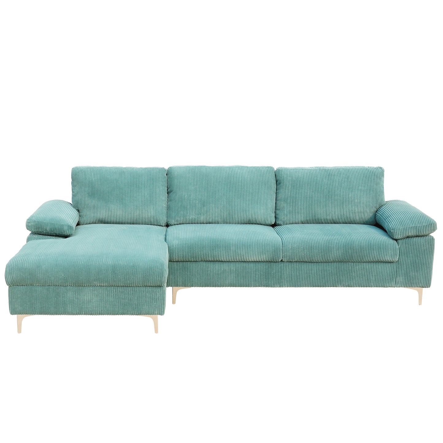 LSEC8036 Corduroy Left Corner Sectional Sofa