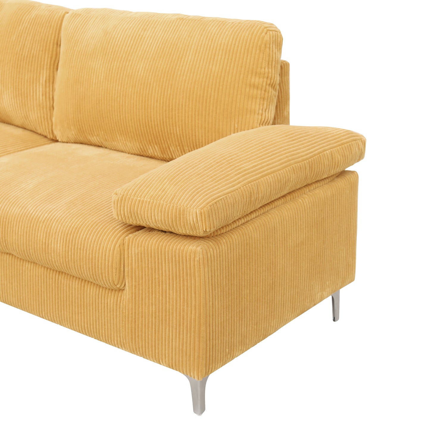 LSEC8036 Corduroy Left Corner Sectional Sofa