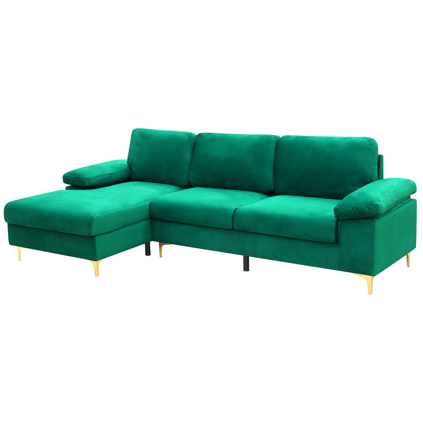 LSEC8036 Corduroy Left Corner Sectional Sofa