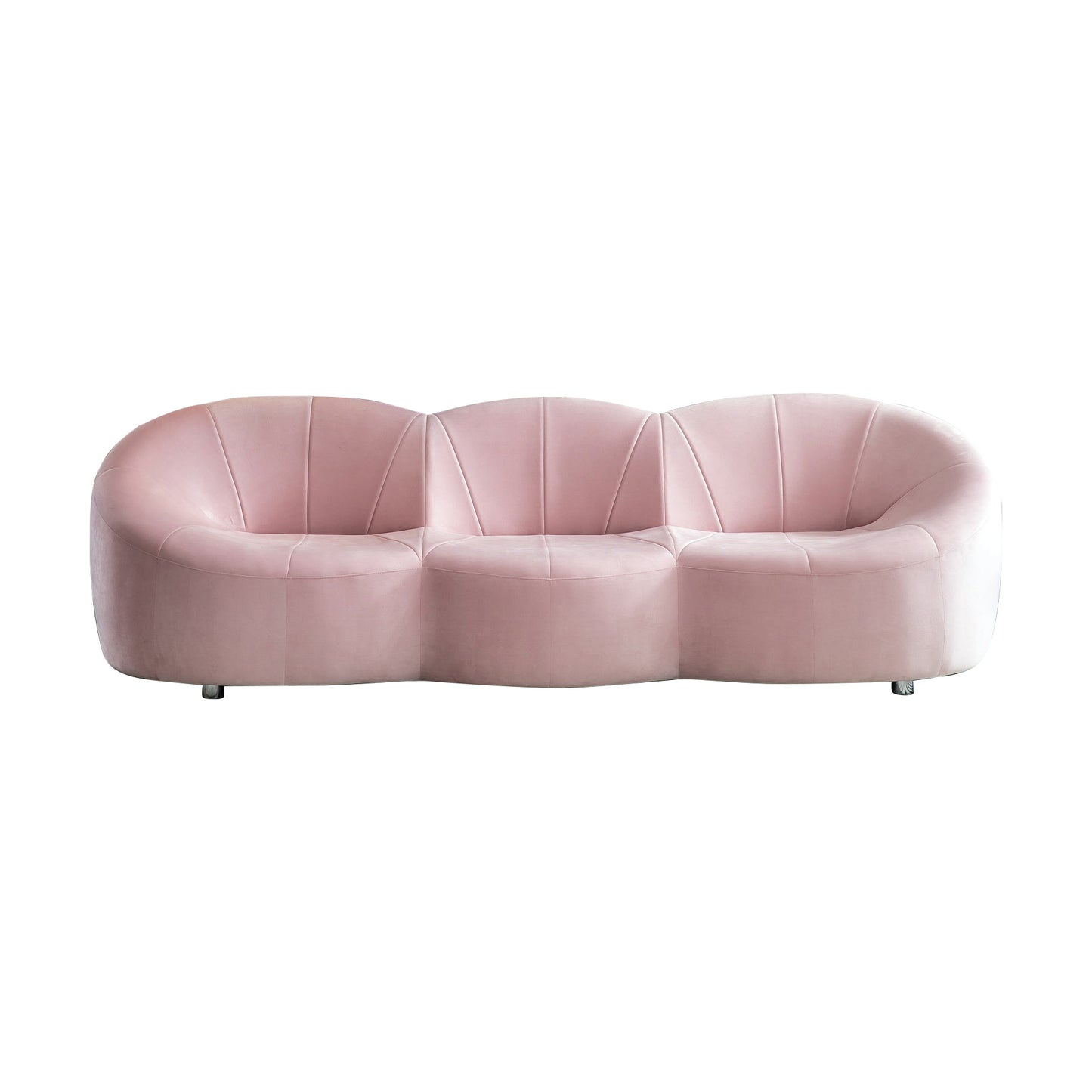 S607P Luxurious Pink Velvet Sofa