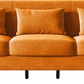 8043 Velvet Loveseat/Sofa with Gold Metal Legs