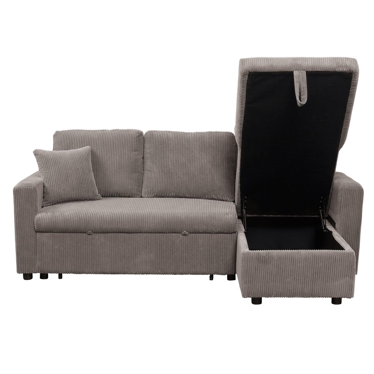 SMB8037 Corduroy Fabric Storage Chaise with Wheels