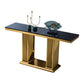 ST311 Solid Marble Console Table with Gold Finish Base