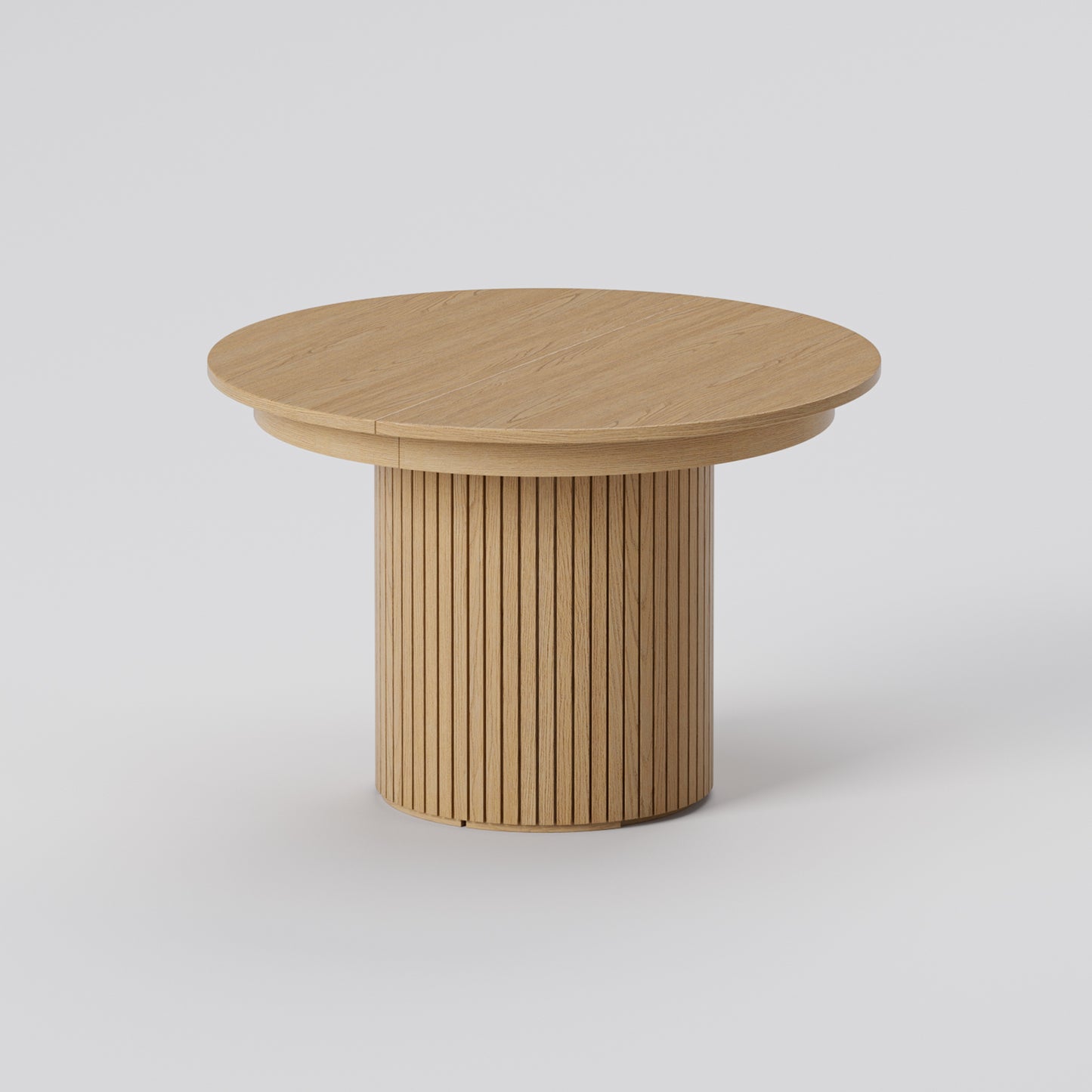 T001 OAK VENEER EXTENDABLE DINING TABLE & SET