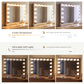 AH AXIOS HMOE Makeup Vanity Desk with Mirror and 3-Color Lights