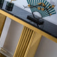ST311 Solid Marble Console Table with Gold Finish Base