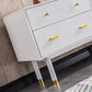 TV005 Modern White Lacquer TV Stand with Wooden Legs