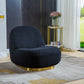 C601 Designer Boucle Swivel Barrel Chair