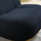 C601 Designer Boucle Swivel Barrel Chair