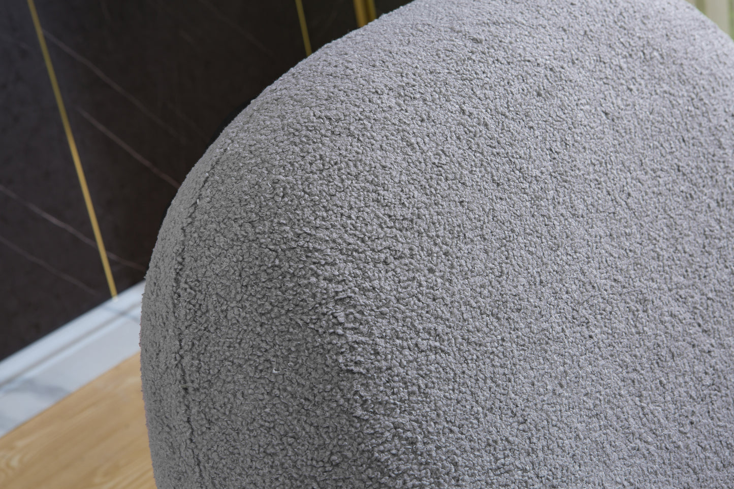 C601 Designer Boucle Swivel Barrel Chair