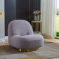 C601 Designer Boucle Swivel Barrel Chair