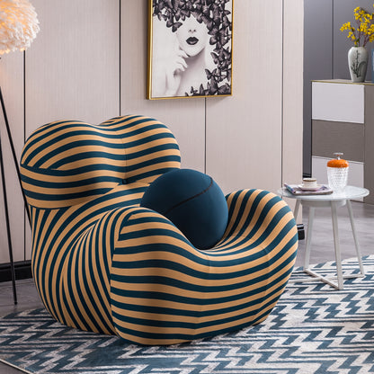 C610L Italian Designer Barrel Chair with Ottoman