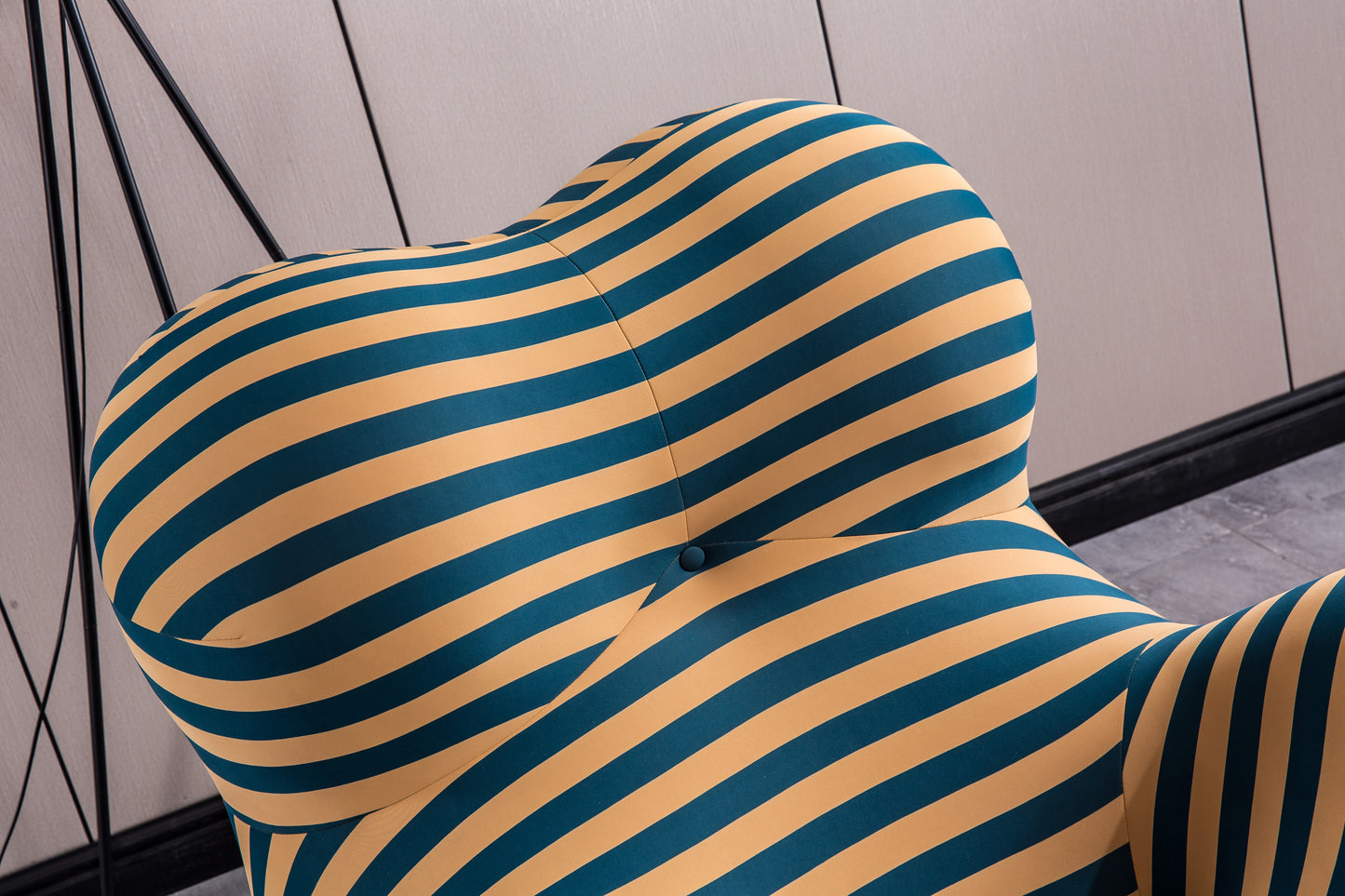 C610L Italian Designer Barrel Chair with Ottoman